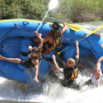 Falling out of a raft on the gunnison river
